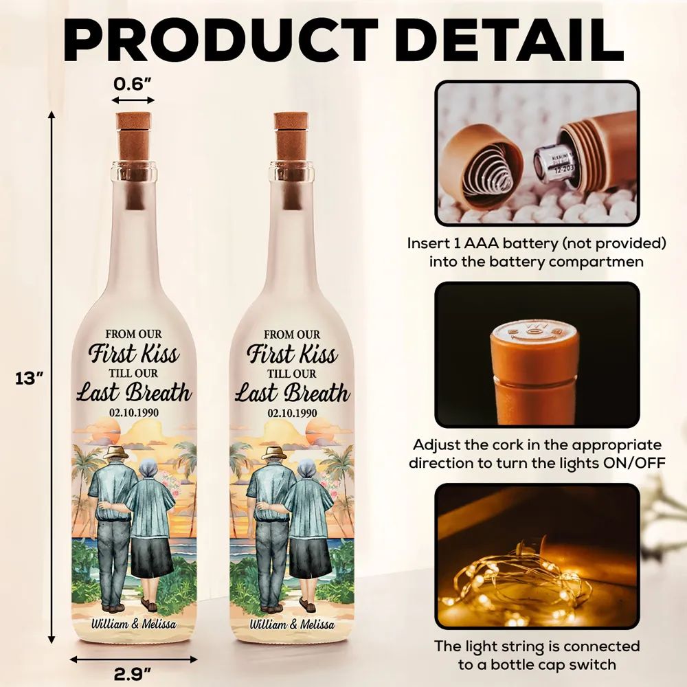 From Our First Kiss - Personalized Custom Bottle Lamp