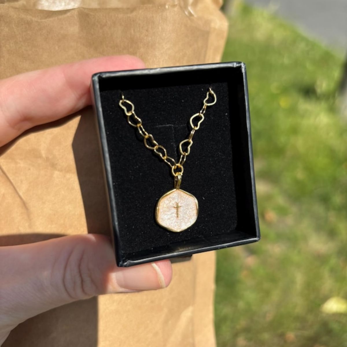 Enamel Mini Cross Necklace, Tiny Cross Necklace, Religious Necklace