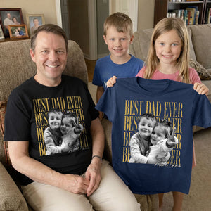 Custom Vintage Photo Personalized Shirt for Dad
