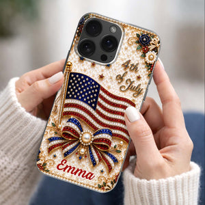 4th of July American Flag Personalized Phone Case