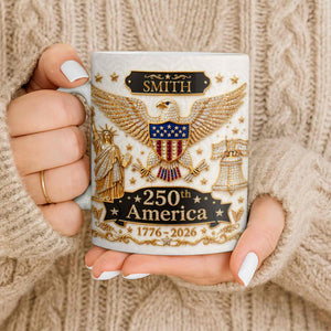 America Patriotic Eagle Personalized Custom Coffee Mug