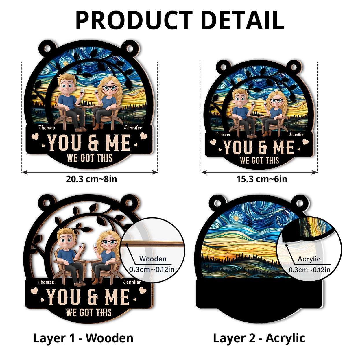 You And Me Got This - Personalized Suncatcher