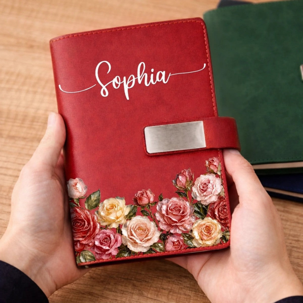 Custom Birth Month Flower Notebook Set Personalized Birthday Gifts
