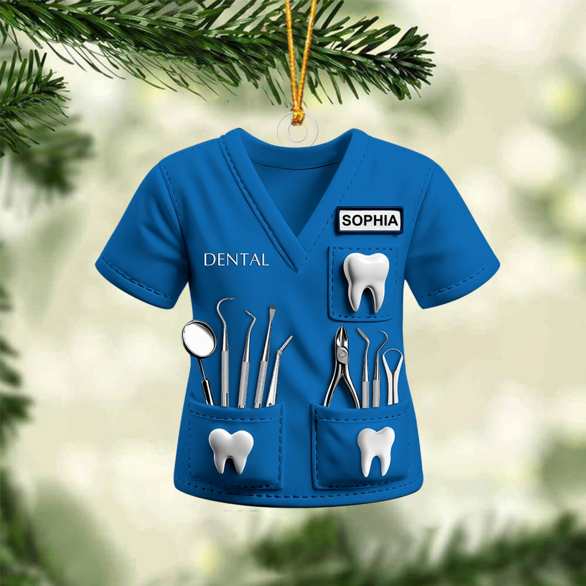 Custom Name Dentist Ornament - Personalized Christmas Ornament, Home Decor