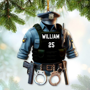 Police Uniform - Personalized Ornament Christmas Gift for Police