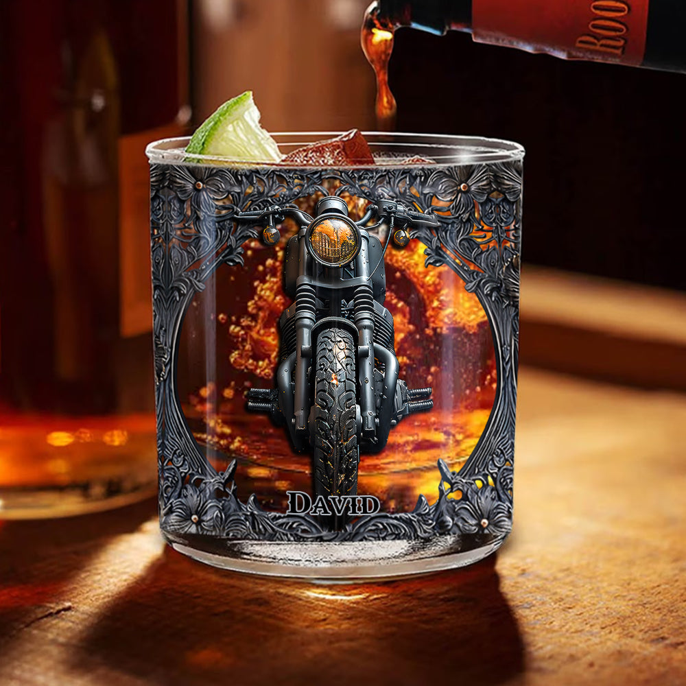 Personalized Biker Whiskey Glass