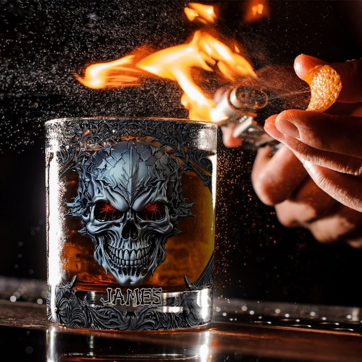 Cool Skull - Personalized Skull Whiskey Glass