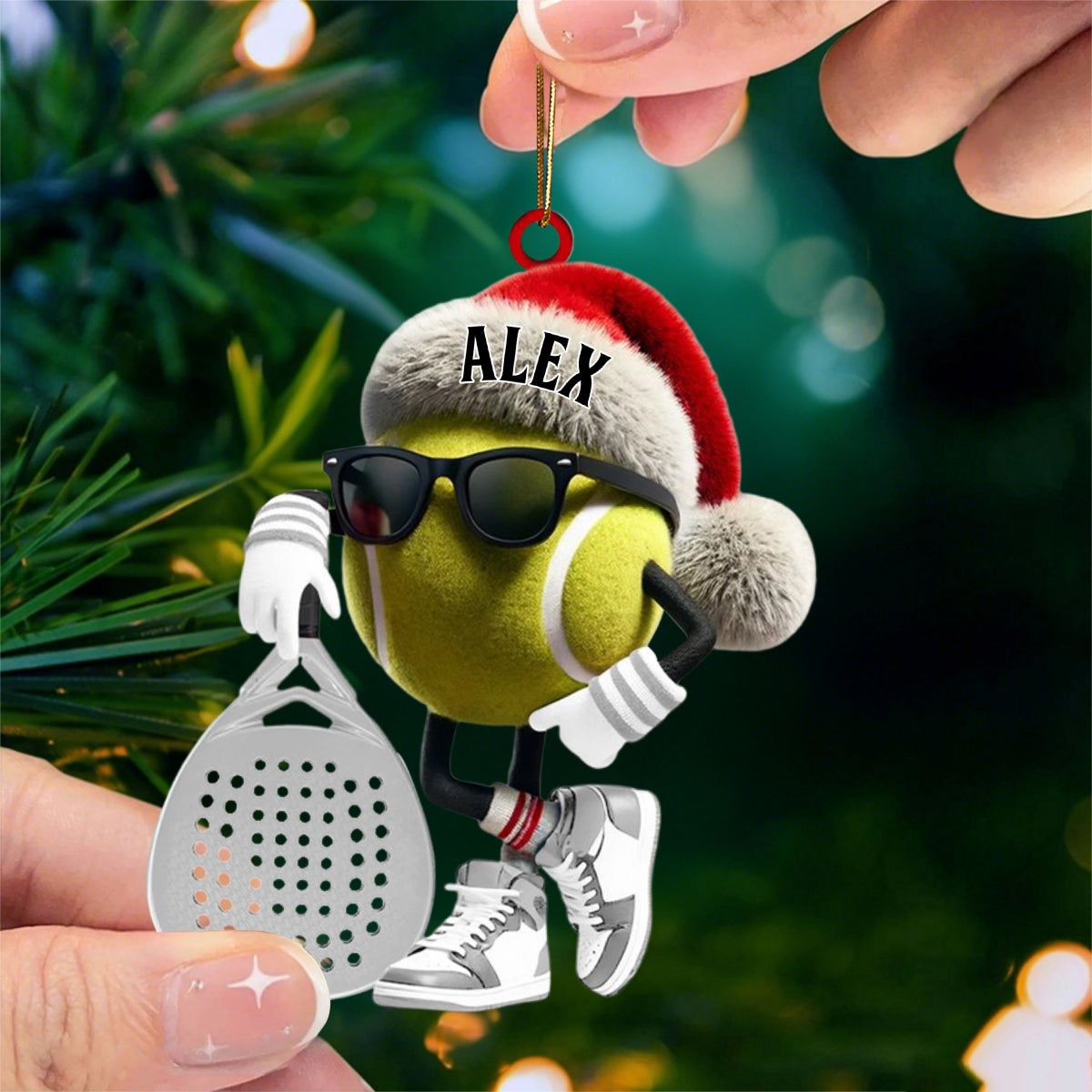 Personalized Custom Name Padel Ornament, Tennis Ornament, Christmas Gift for Tennis Lover