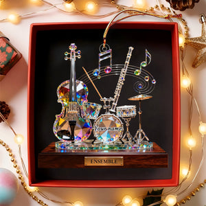 Personalized Crystal Effect Ensemble Themed Ornament,Music Lover Musician Gift