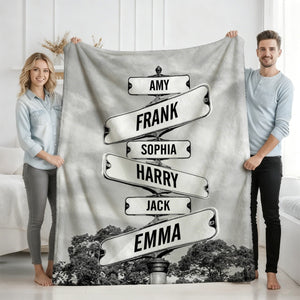 Where Love Never Ends - Family Personalized Custom Vertical Blanket- Gift For Family Members