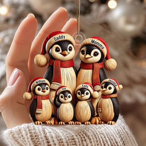 Penguin Family - Personalized Ornament Gift for Family
