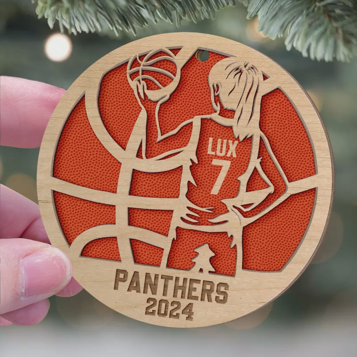 Custom Football Star Player - Personalized 2 Layer Wooden Ornament, Football Fan Gift