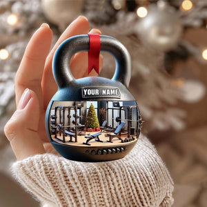 Custom Name Gym Ornament,Weightlifting Ornament, Gymnastics Christmas Gift