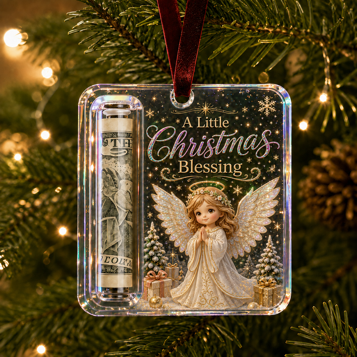 Christmas Cash Gift Holder Ornament