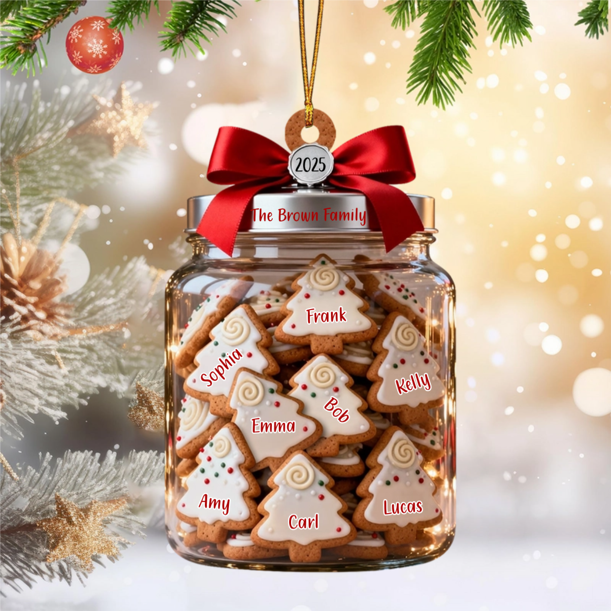 Christmas Tree Cookies Our Family - Personalized Acrylic Ornament