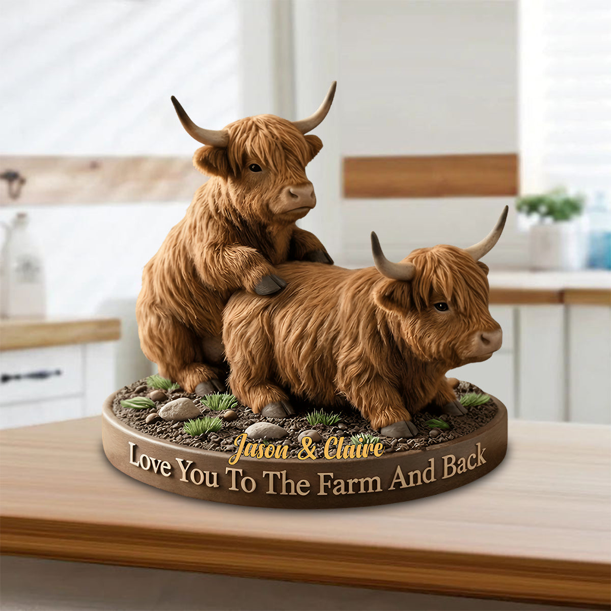 Personalized naughty cow couple acrylic plaque gift for couple