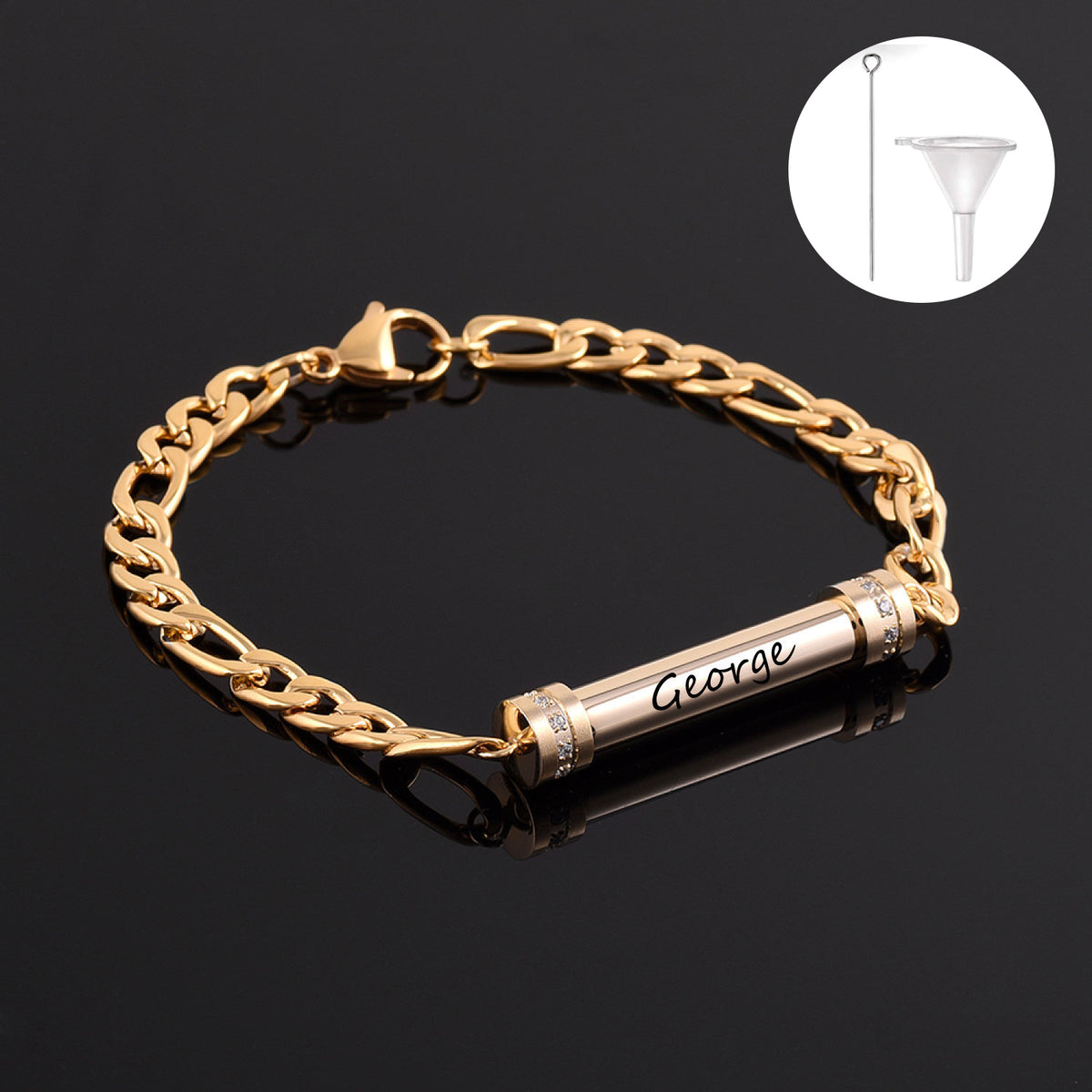 Personalized Cremation Jewelry for Ashes, Urn Bracelet for Ashes