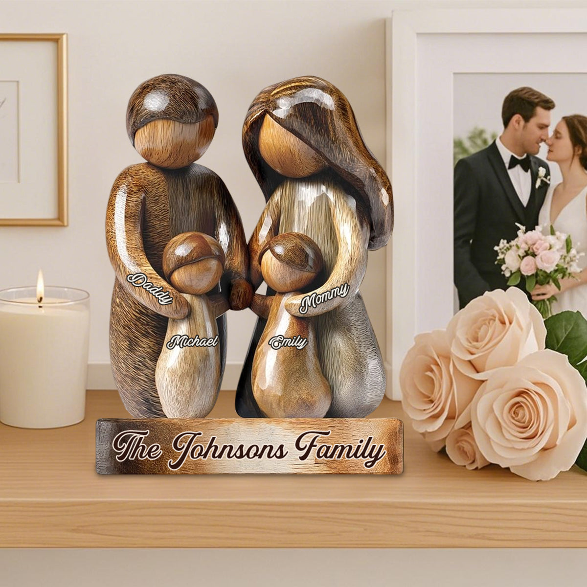 Personalized Happy Family Custom Shaped Acrylic Plaque