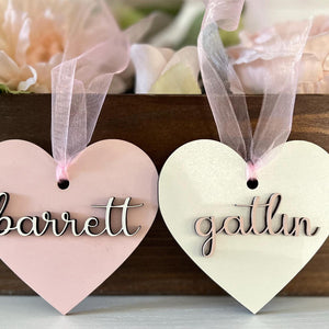 Personalized Brand Name Wooden heart tag,Gift tag,tag basket Tag for Valentine's Day