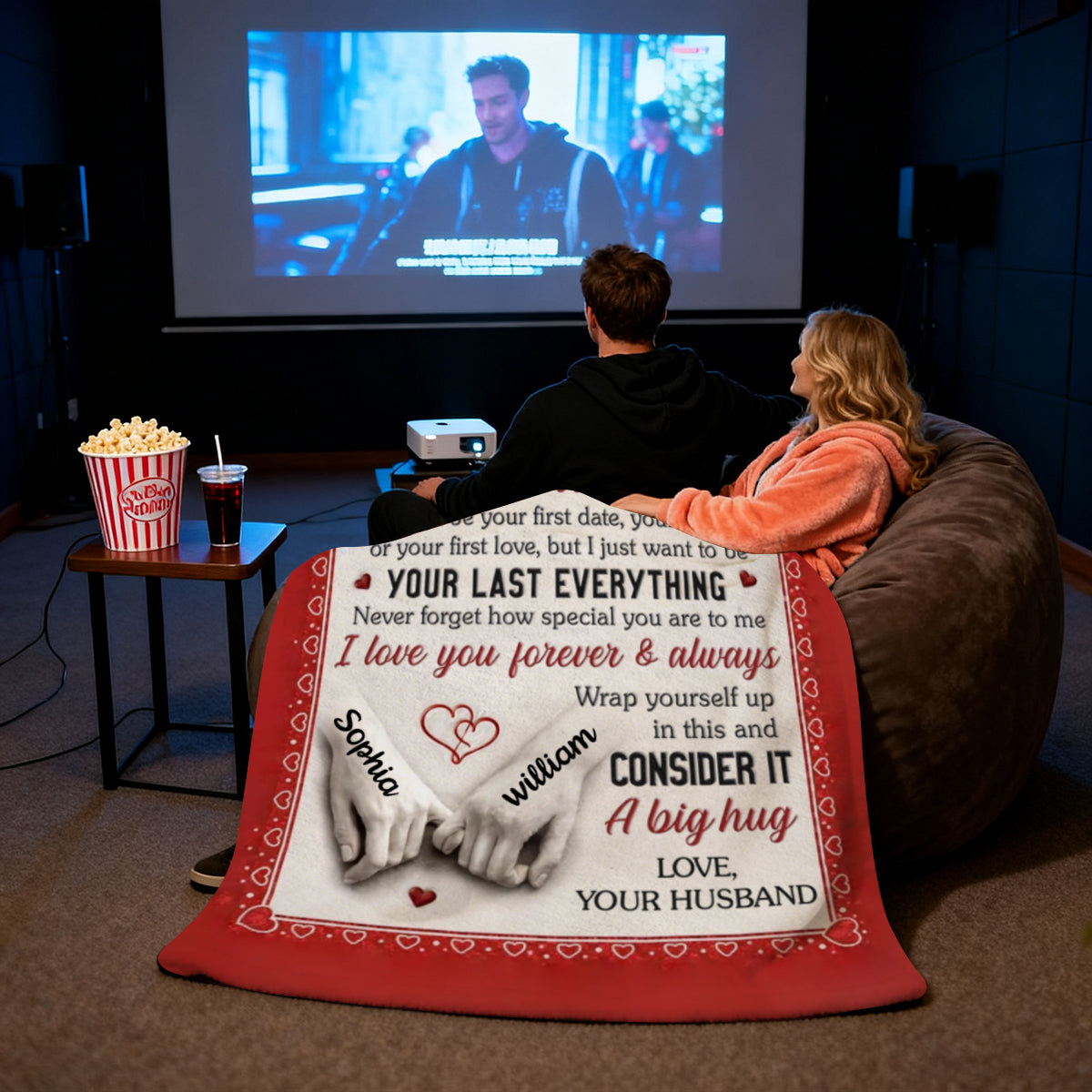 You And Me Feels Right- Personalized Blanket Gifts For Husband And Wife
