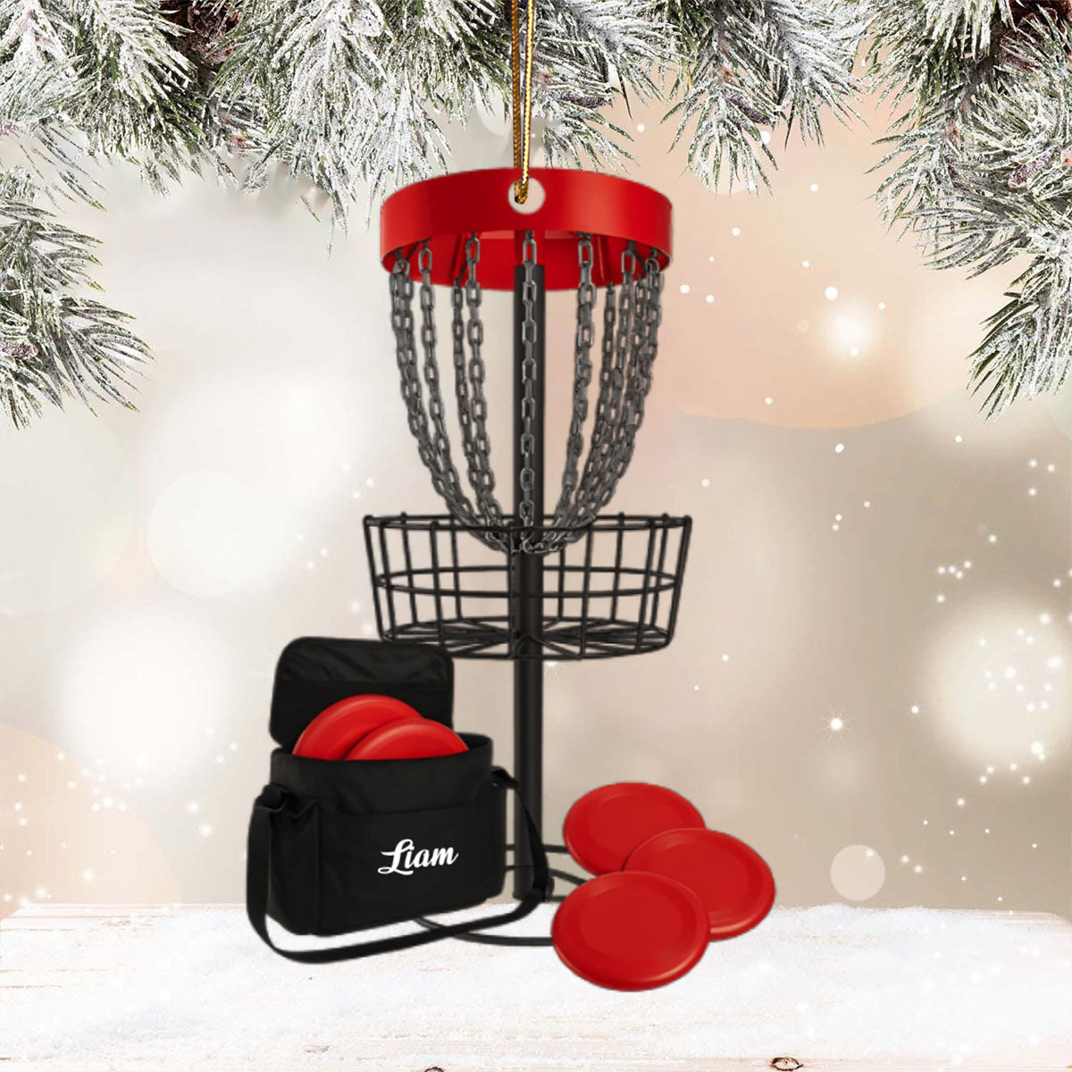 Disc Golf Home Decor, Christmas Ornament, Personalized Ornament