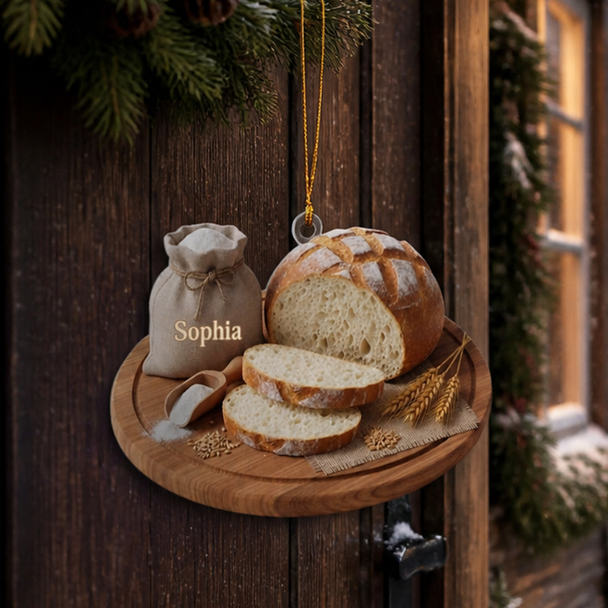 Personalized Sourdough Bread Ornament – Kitchen Keepsake & Christmas Gift For Bakers