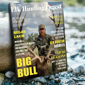 Elk Hunting Digest Personalized Canvas, Custom Photo Elk Hunter Magazine Cover