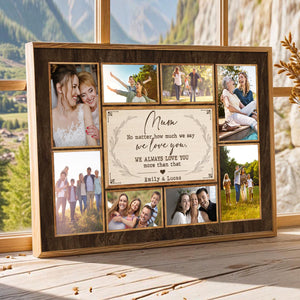 Thank You Mum Gift - Personalized Mum Photo Collage Canvas, Photo Gift For Mom