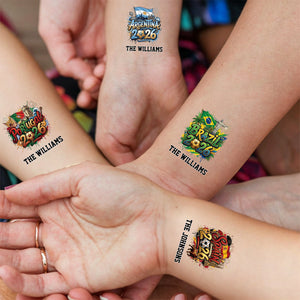 Personalized 2026 Soccer Country Tattoo – Waterproof Fan Tattoos For Match Day & Tailgates