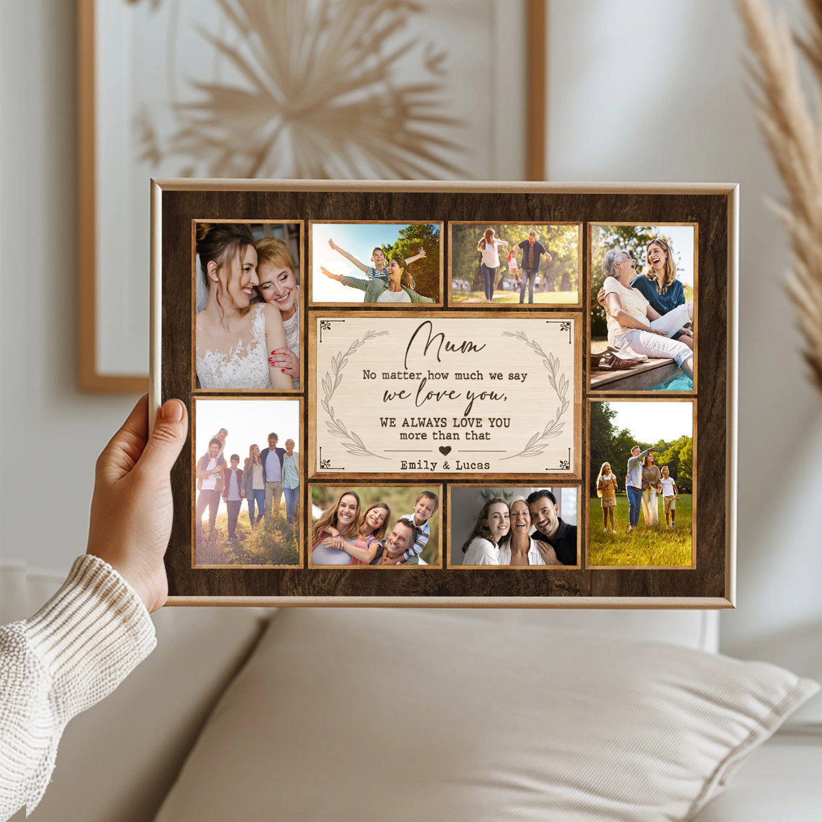 Thank You Mum Gift - Personalized Mum Photo Collage Canvas, Photo Gift For Mom