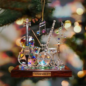 Personalized Crystal Effect Ensemble Themed Ornament,Music Lover Musician Gift