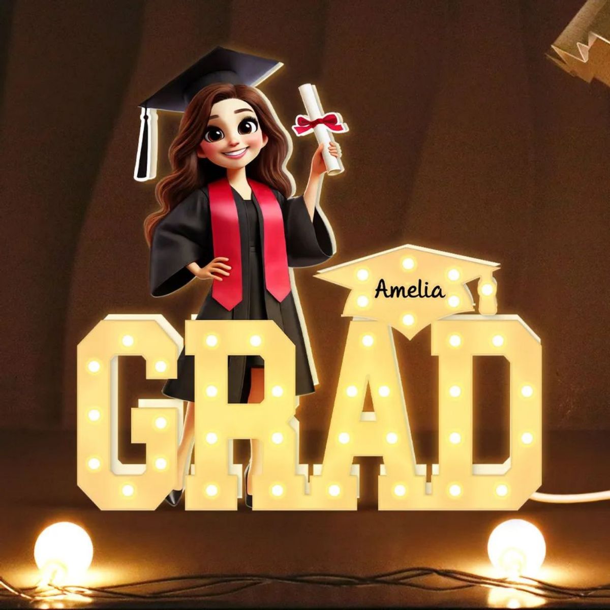 2025 Graduation Marquee Letters Personalized Light Box, Graduation Gift