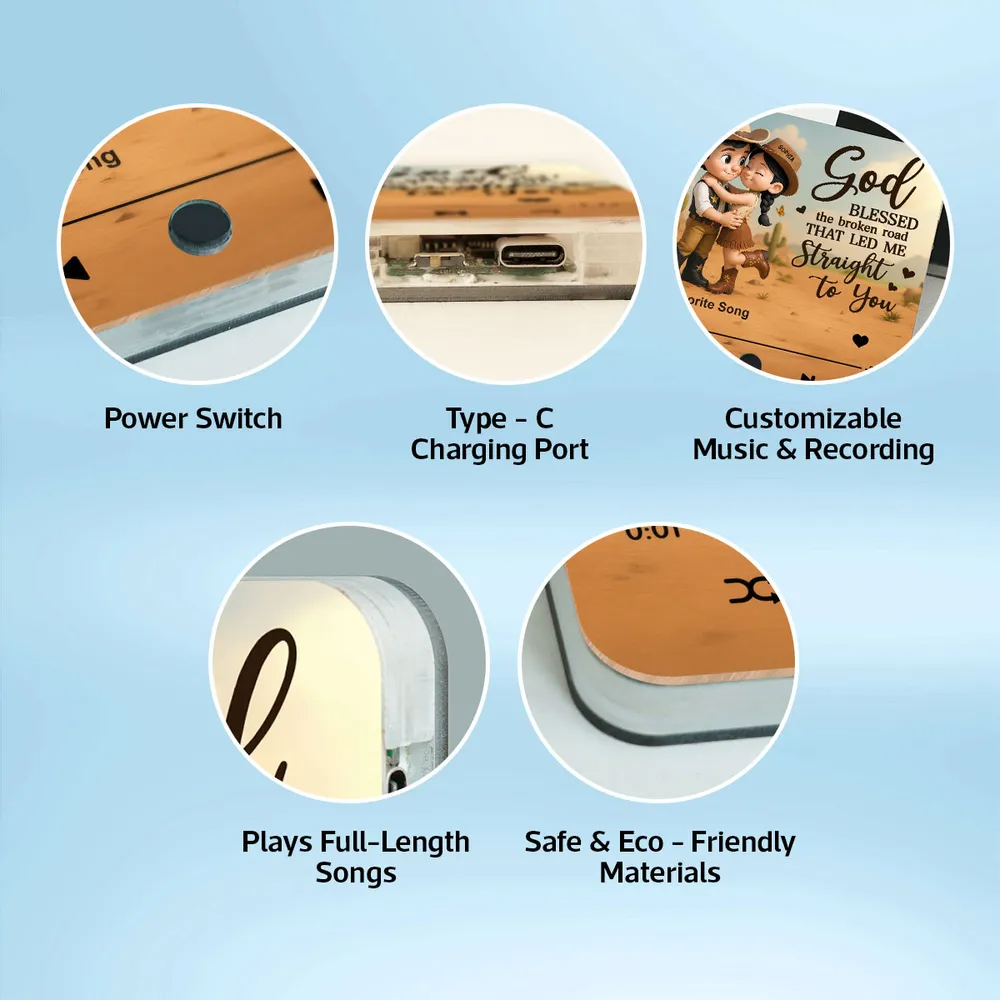 You & Me We Got This Cartoon Countryside Couple Cowboy Cowgirl Personalized Music Fridge Magnet