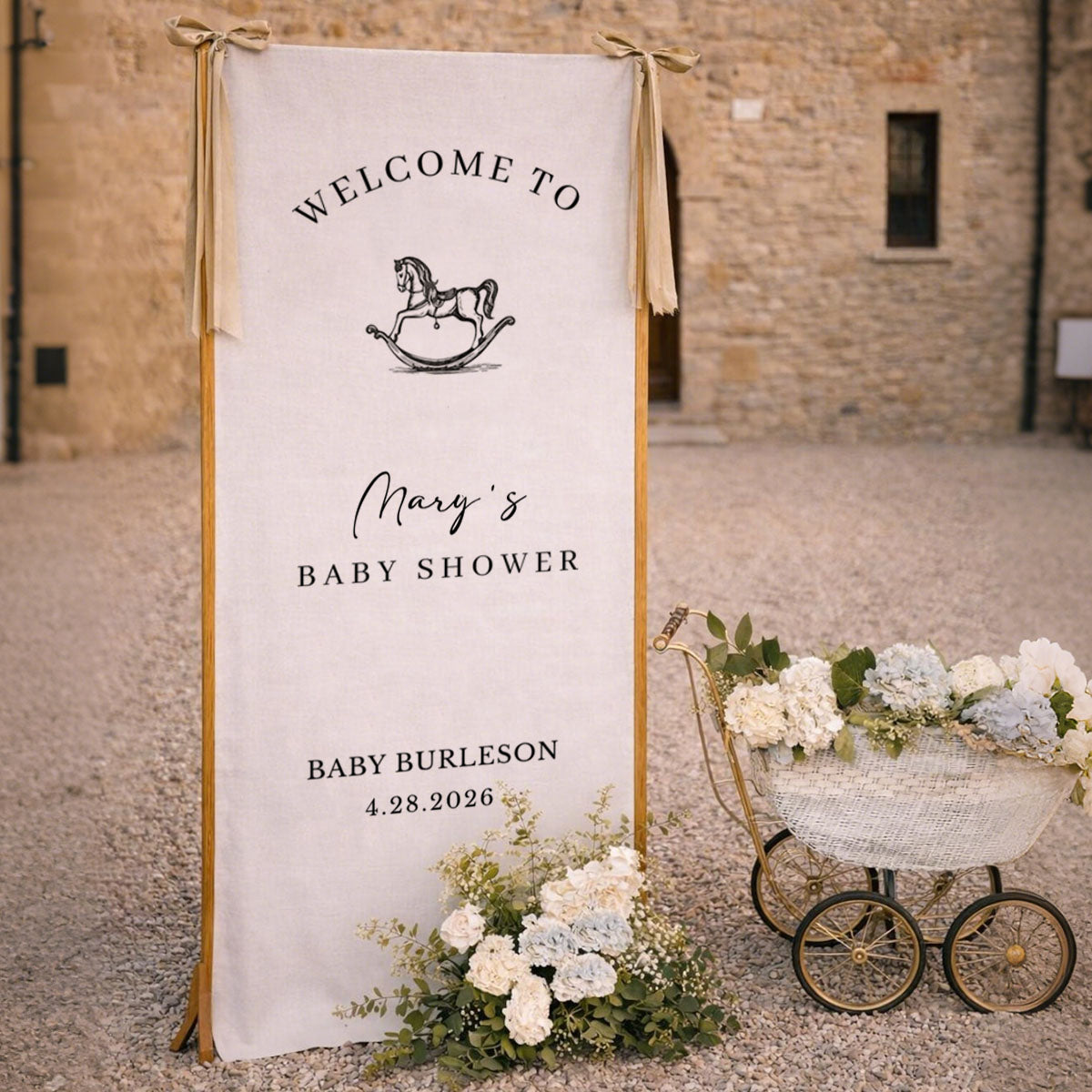 Baby Shower - Personalized Baby Shower Welcome Sign,  Oh Baby Welcome Decorations