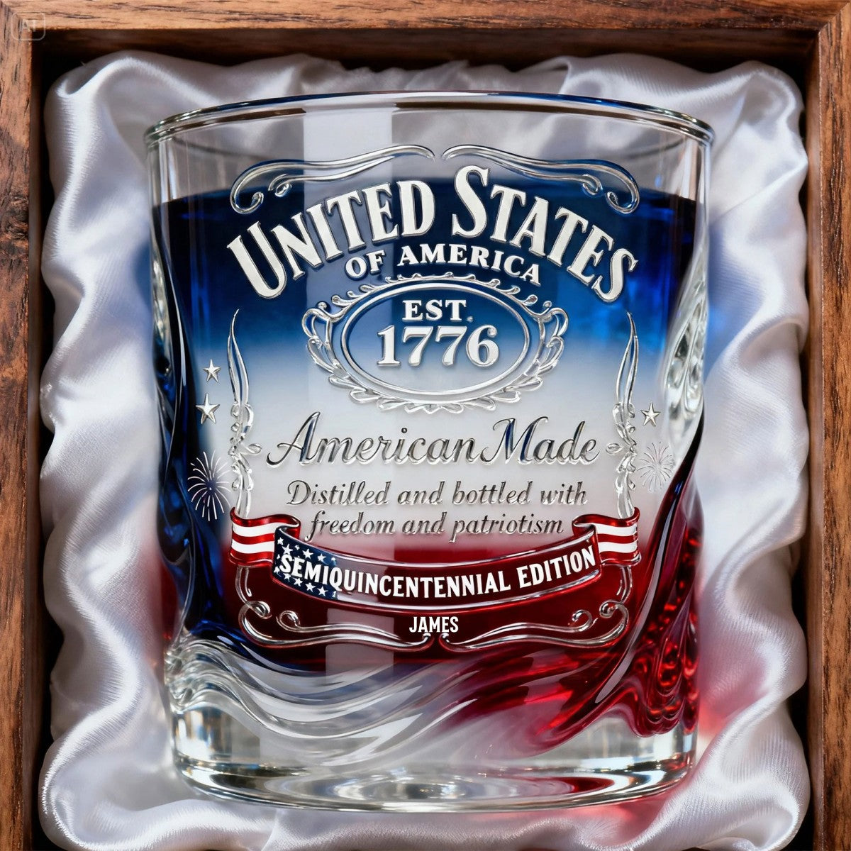 Personalized American Anniversary Whisky Glass Gifts For Patriots