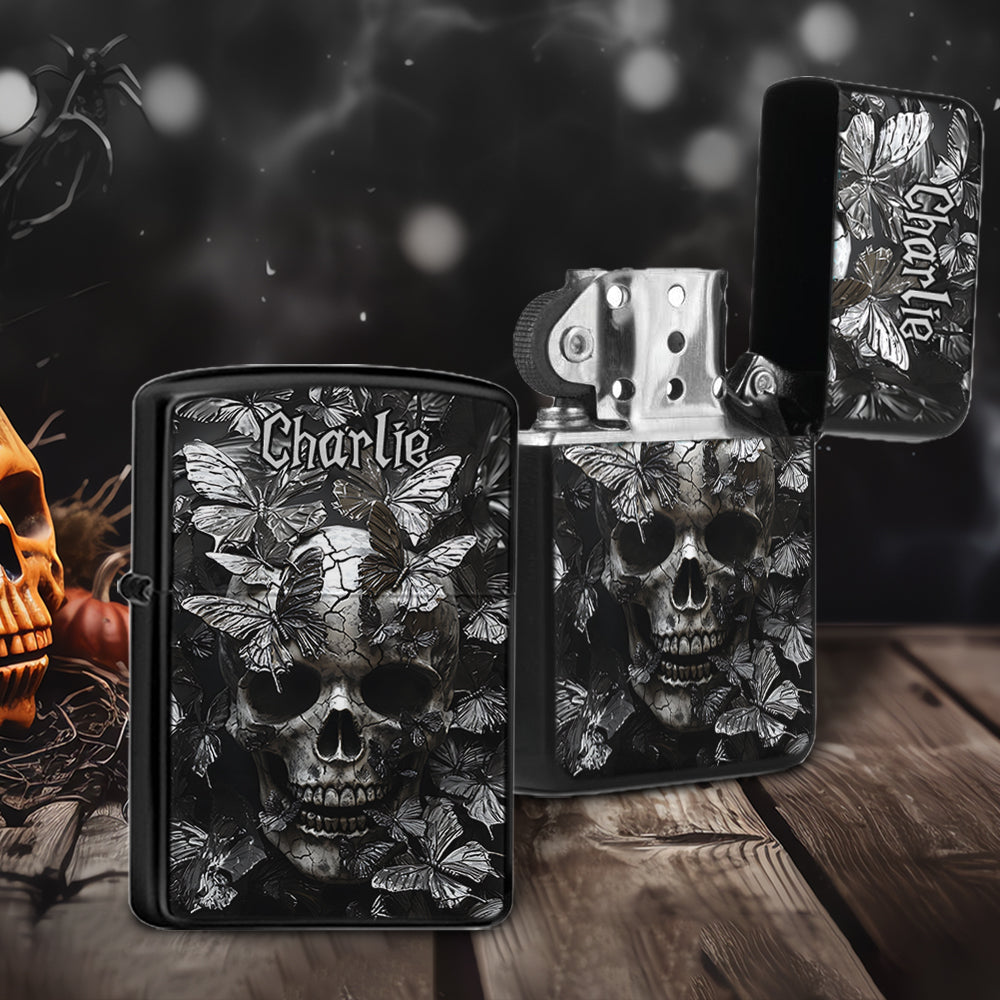 Customized Butterfly Skull-Designed Personal Lighter