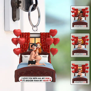 Cheeky Couple Personalized Acrylic Keychain Gifts For Couple