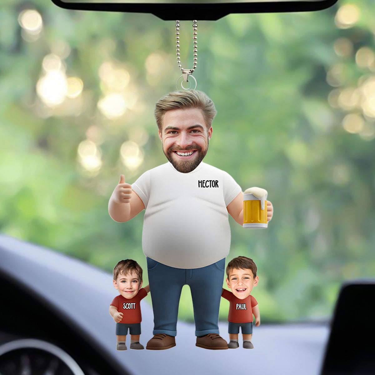 It's Not Dad Bod It's Father Figure - Personalized Father Custom Acrylic Ornament