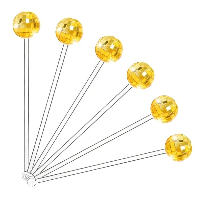 Disco Ball Drink Stirrers Party Decorations
