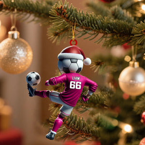 Soccer Player Ornament - Personalized Christmas Gifts For Soccer Lover