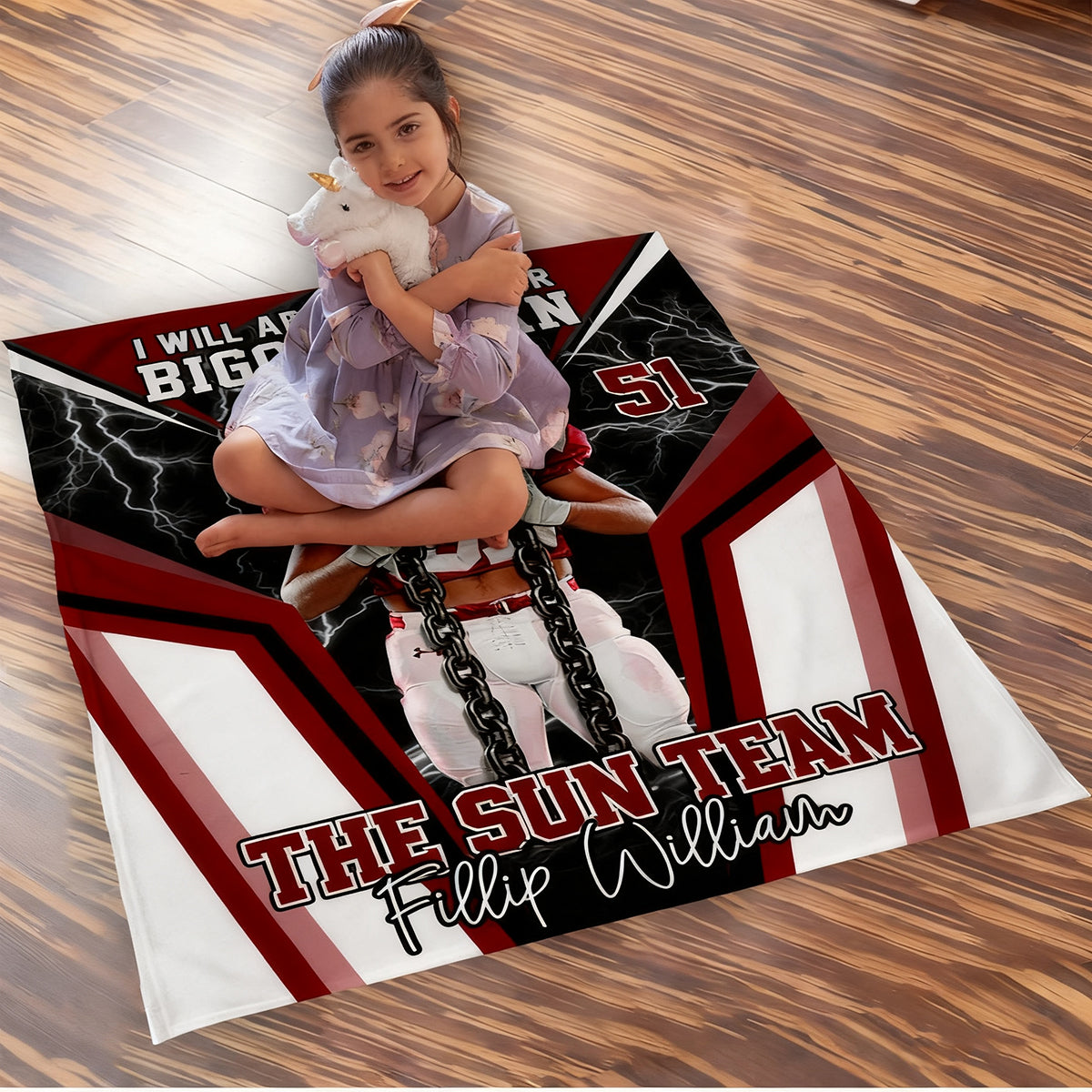 I Will Always Be Your Biggest Fan - Personalized Football Blanket For Football Mom Grandma