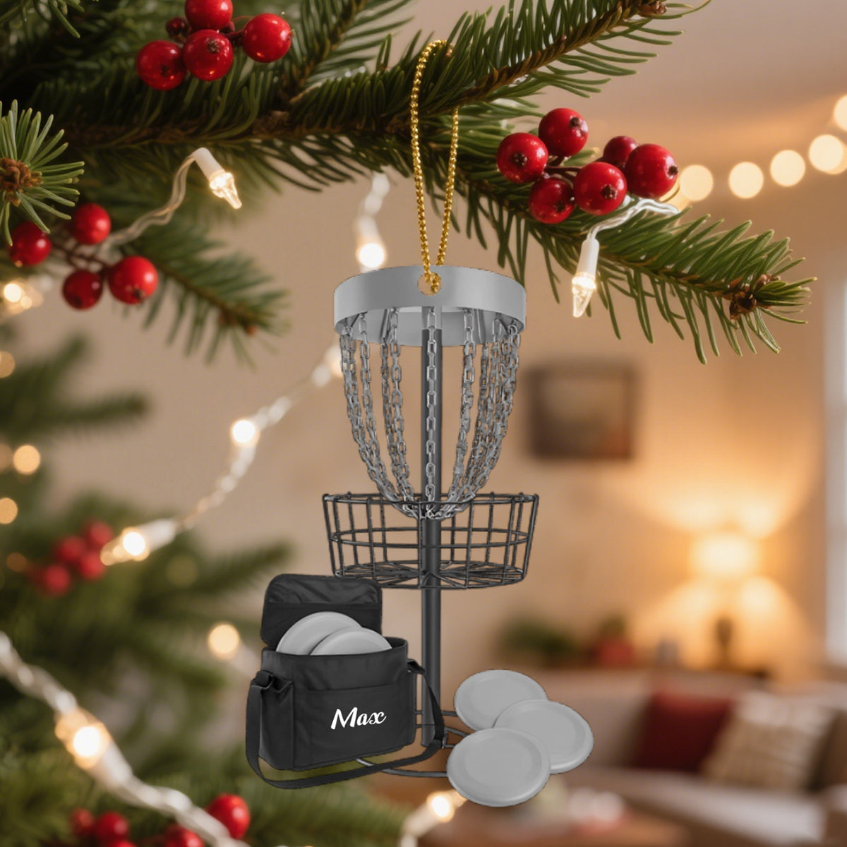 Disc Golf Home Decor, Christmas Ornament, Personalized Ornament