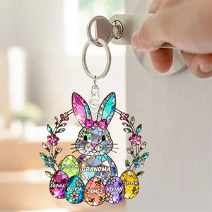 Personalized Easter Gifts For Grandma Cute Bunny Keychain