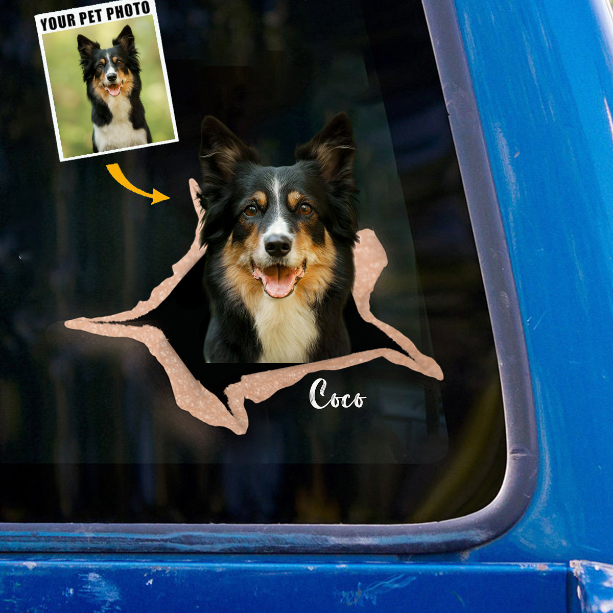 Personalized Pet lover Crack Car Sticker