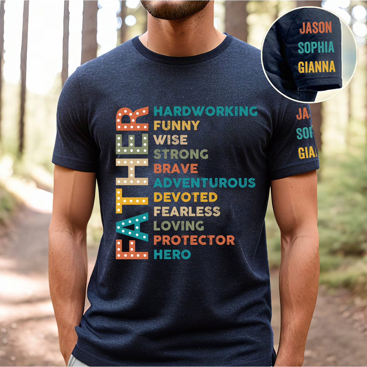 Awesome Father - Personalized Pure cotton T-shirt