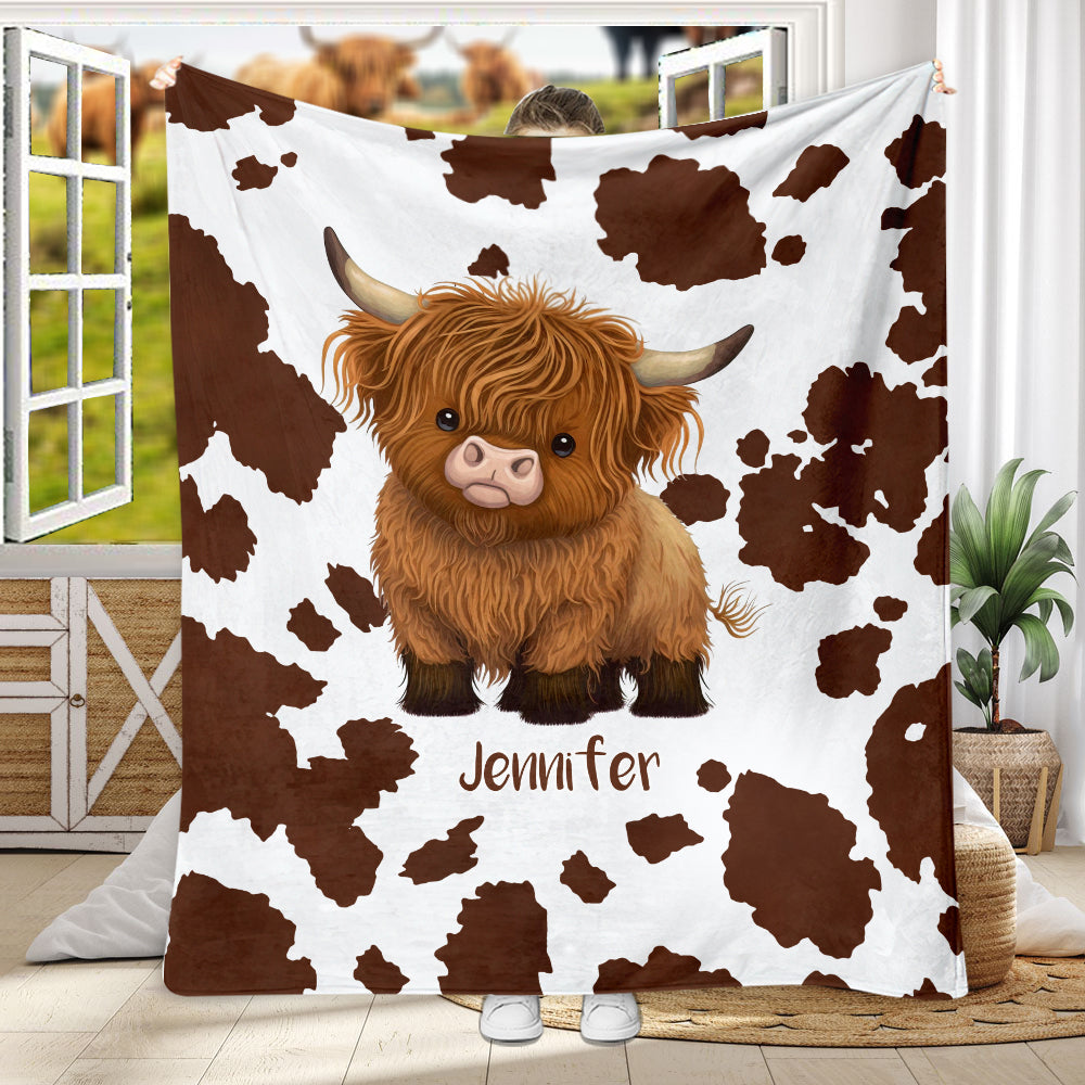 Just A Girl Who Loves Highland Cows - Personalized Blanket