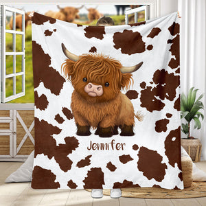 Just A Girl Who Loves Highland Cows - Personalized Blanket