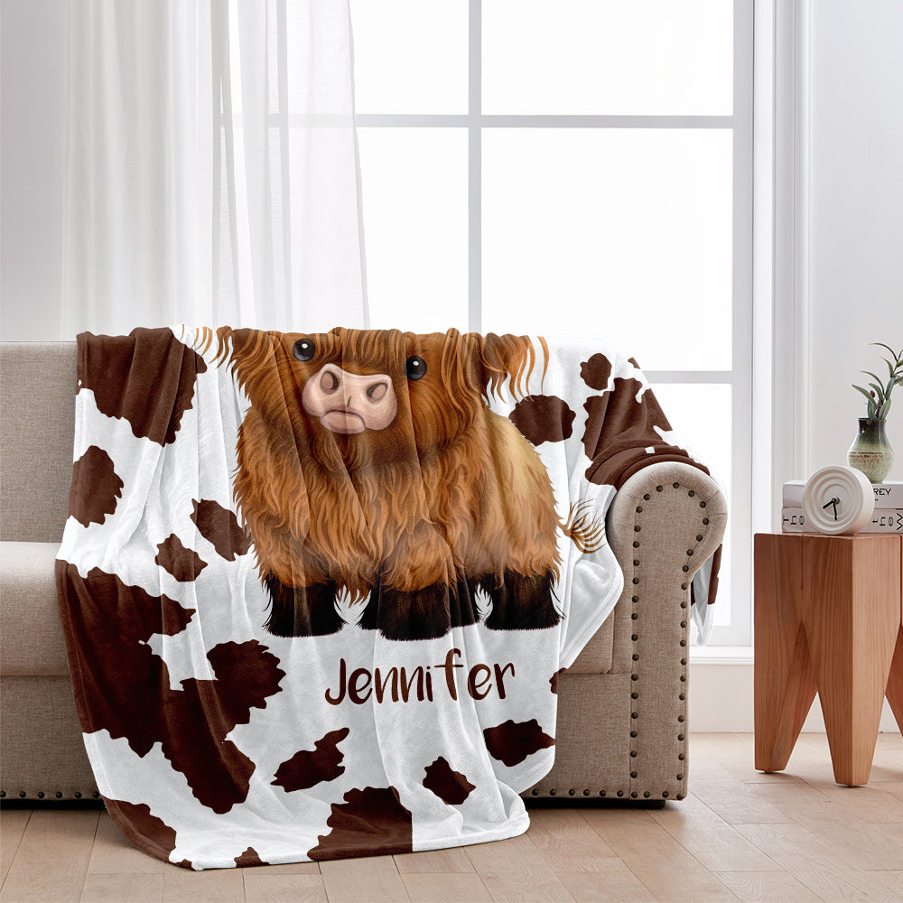 Just A Girl Who Loves Highland Cows - Personalized Blanket