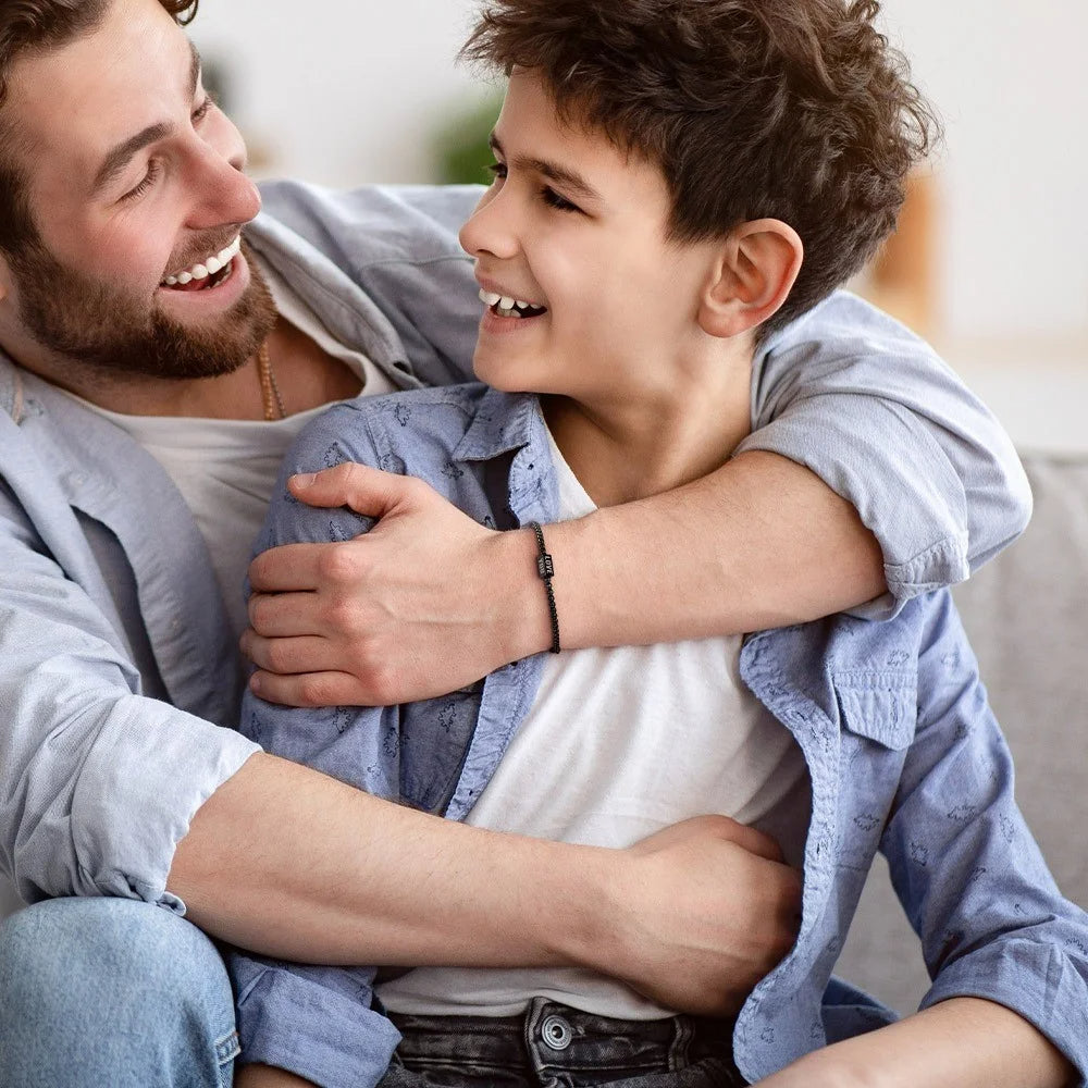 Custom Dad Bracelet With Kids Name, Family Name Bracelet