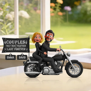 Biker Couple Personalized Acrylic Plaque Gifts For Couple